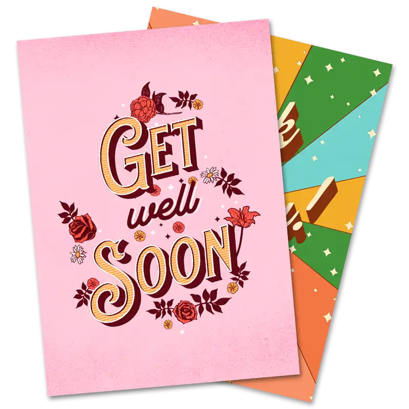 Custom greeting card with personalized message for all occasions