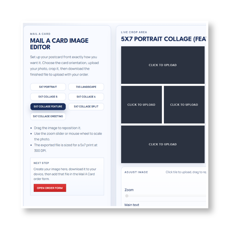 Mail A Card Example Image